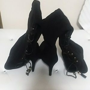 Knee high suede boots